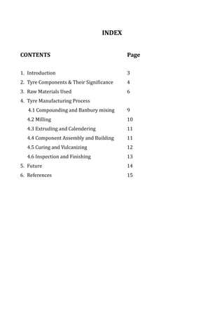 Manufacturing Processes - Tyre | PDF