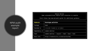 NPM audit
example
report
 