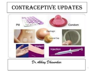 CONTRACEPTIVE UPDATES




      Dr Abhay Dhanorkar
                           1
 