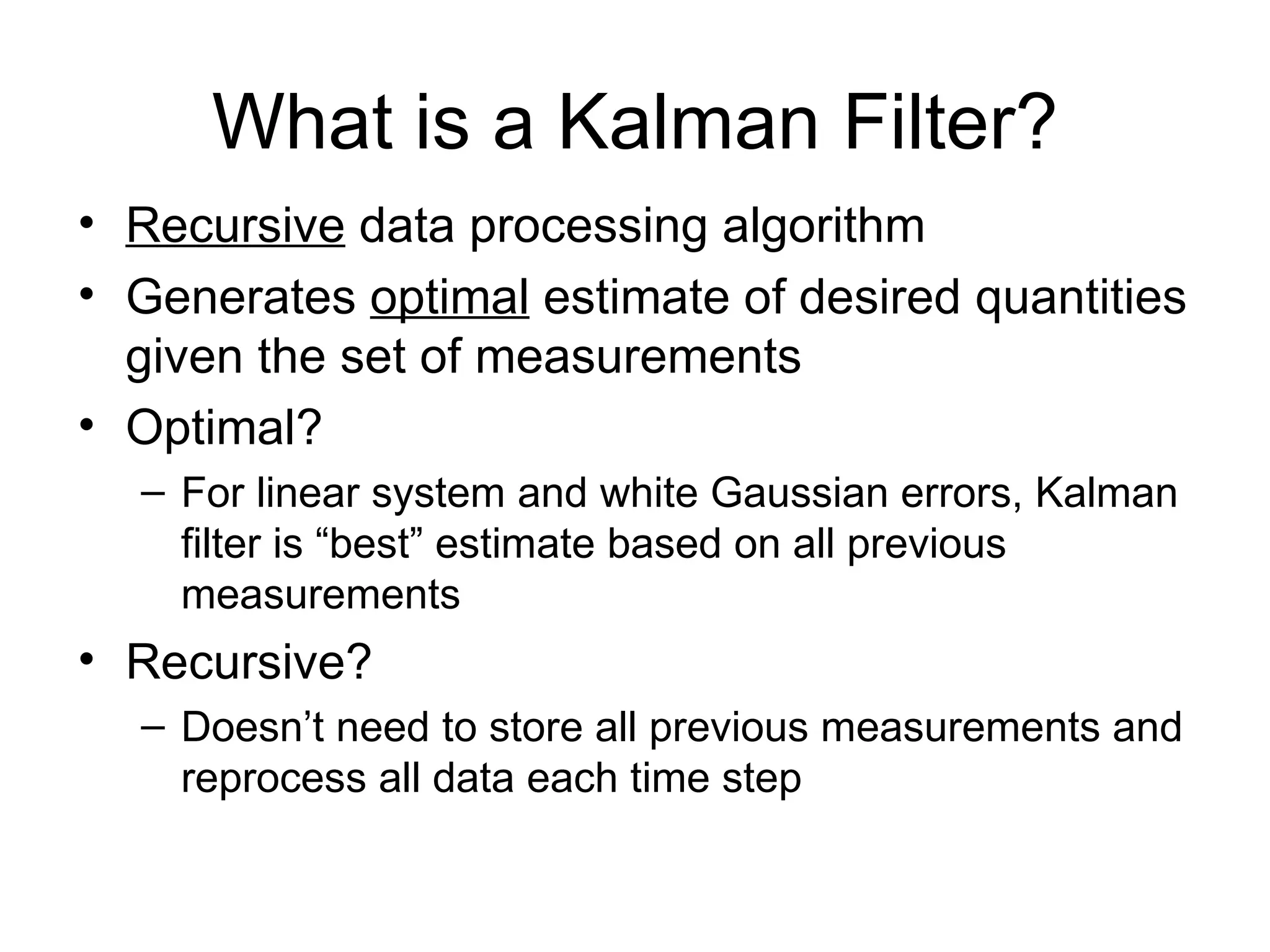 Seminar On Kalman Filter And Its Applications | PPT | Computer ...
