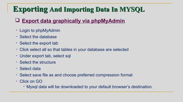 Overview of PHP and MYSQL | PPT