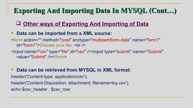 Overview of PHP and MYSQL | PPT