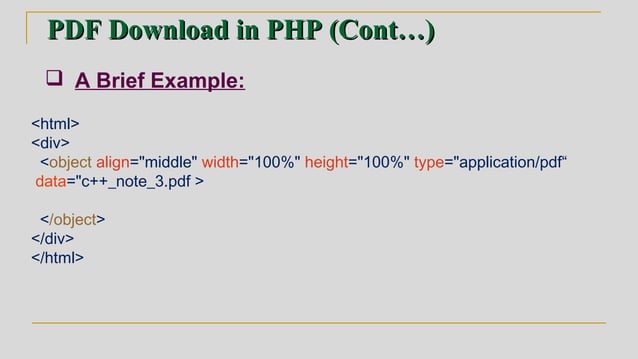 Overview of PHP and MYSQL | PPT