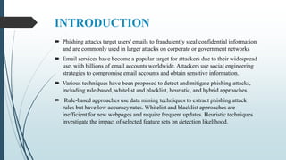PHISHING URL DETECTION AND MALICIOUS LINK | PPTX