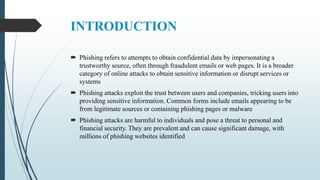 PHISHING URL DETECTION AND MALICIOUS LINK | PPTX
