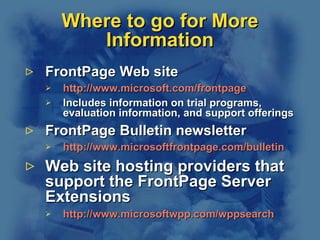 Seminar Presentation for FrontPage | PPT