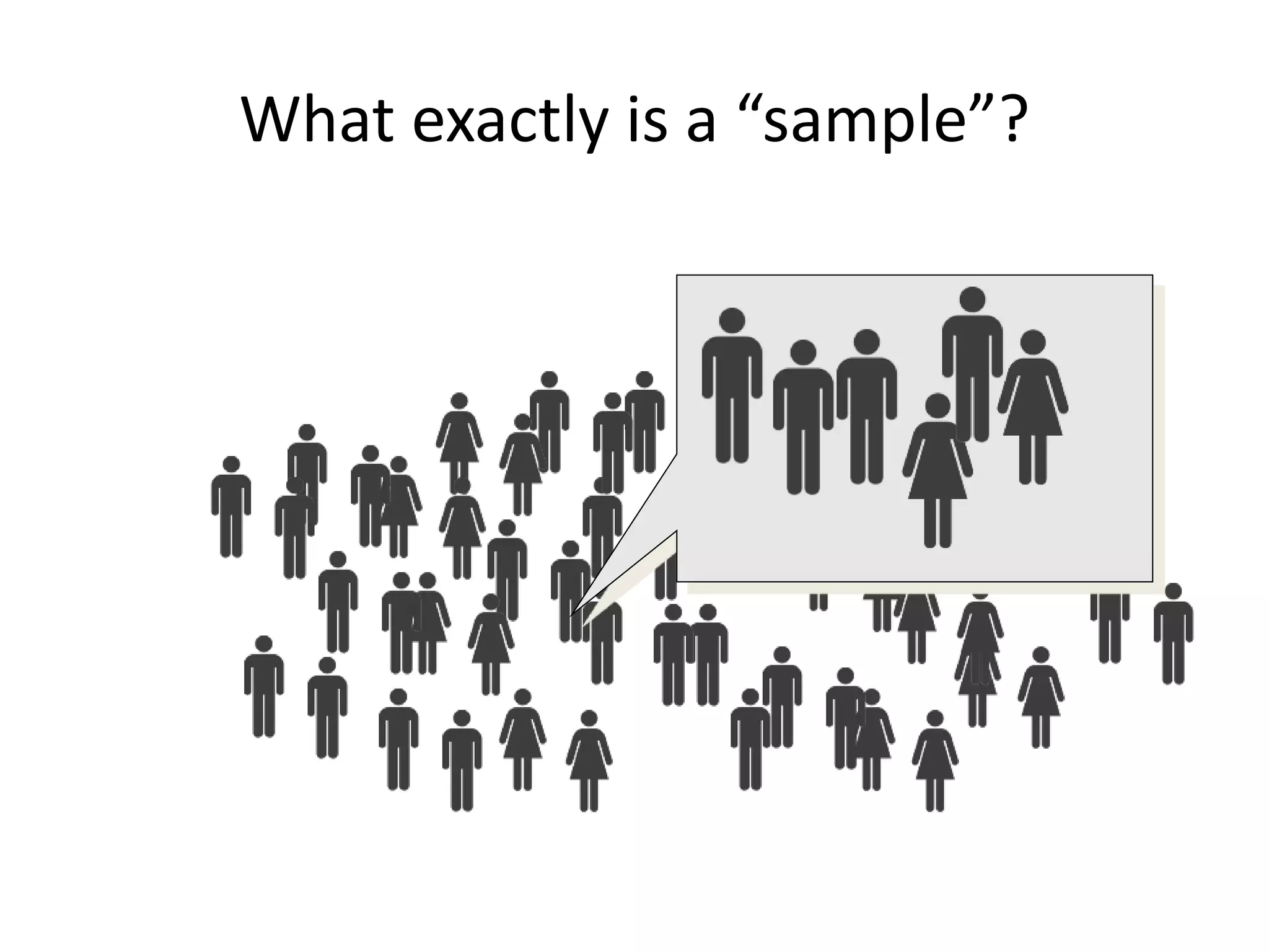 What exactly is a “sample”?
 