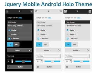 Jquery Mobile Android Holo Theme
 
