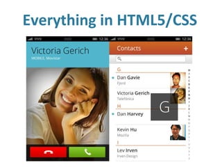 Everything in HTML5/CSS
 
