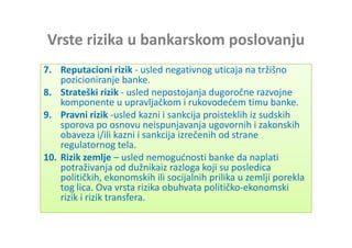 Vrste Rizika Seminar upravljanje rizikom-u_bankama | PDF