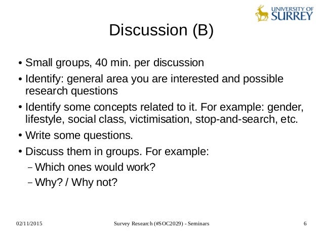survey research soc2029 seminar 5 questionnaire design i
