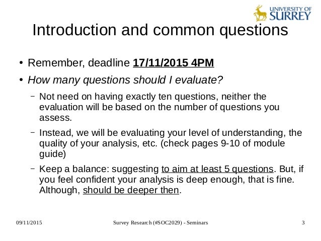survey research soc2029 seminar 6 questionnaire design ii