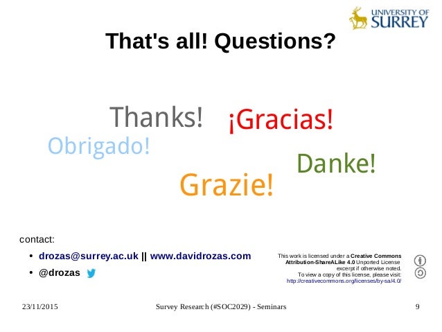 survey research soc2029 seminar 8 formulating a research question