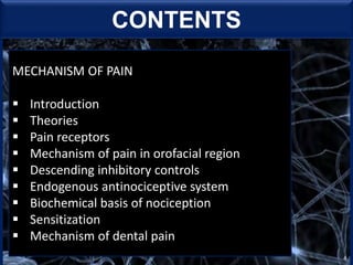 Nervous system and mechanism of pain sensation | PPTX