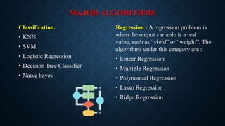 Application of Machine Learning in Agriculture | PPTX