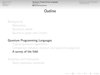 An Introduction to Quantum Programming Languages | PDF