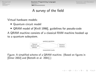 An Introduction to Quantum Programming Languages | PDF