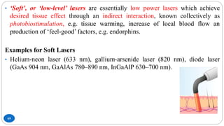 Ga 69 LASERS IN PROSTHODONTICS | PPTX