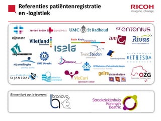 Referenties patiëntenregistratie
en -logistiek

Binnenkort op te leveren:

 