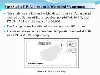 Application of GIS and RS in Watershed Management | PPTX