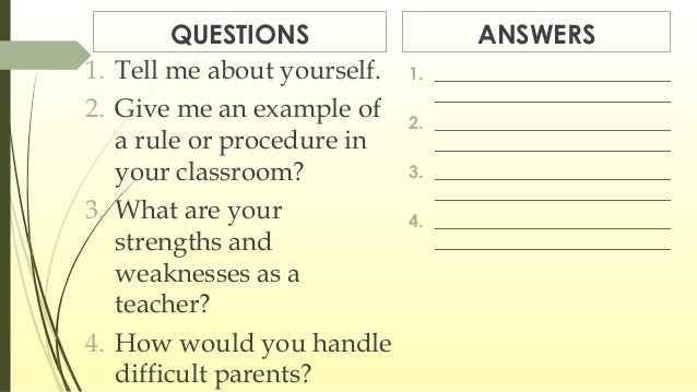 teacher interview questions with answers