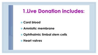 Tissue Banking and Umbilical Cord Blood Banking | PPTX