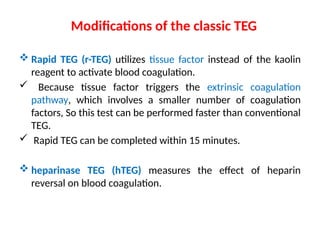 Thromboelastography- r value k value LA30 maximum amplitude | PPTX