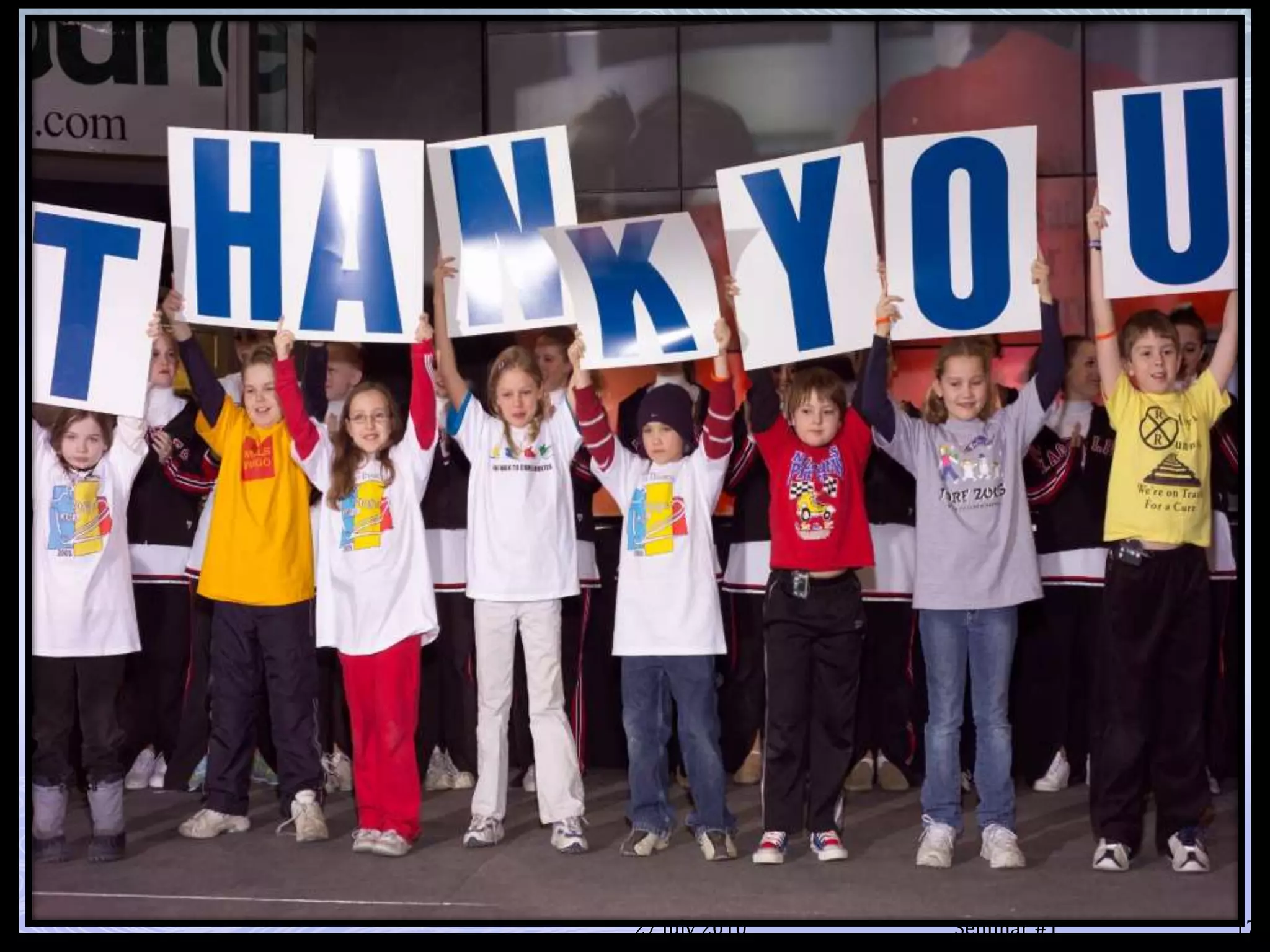 20 July 201017Seminar #1