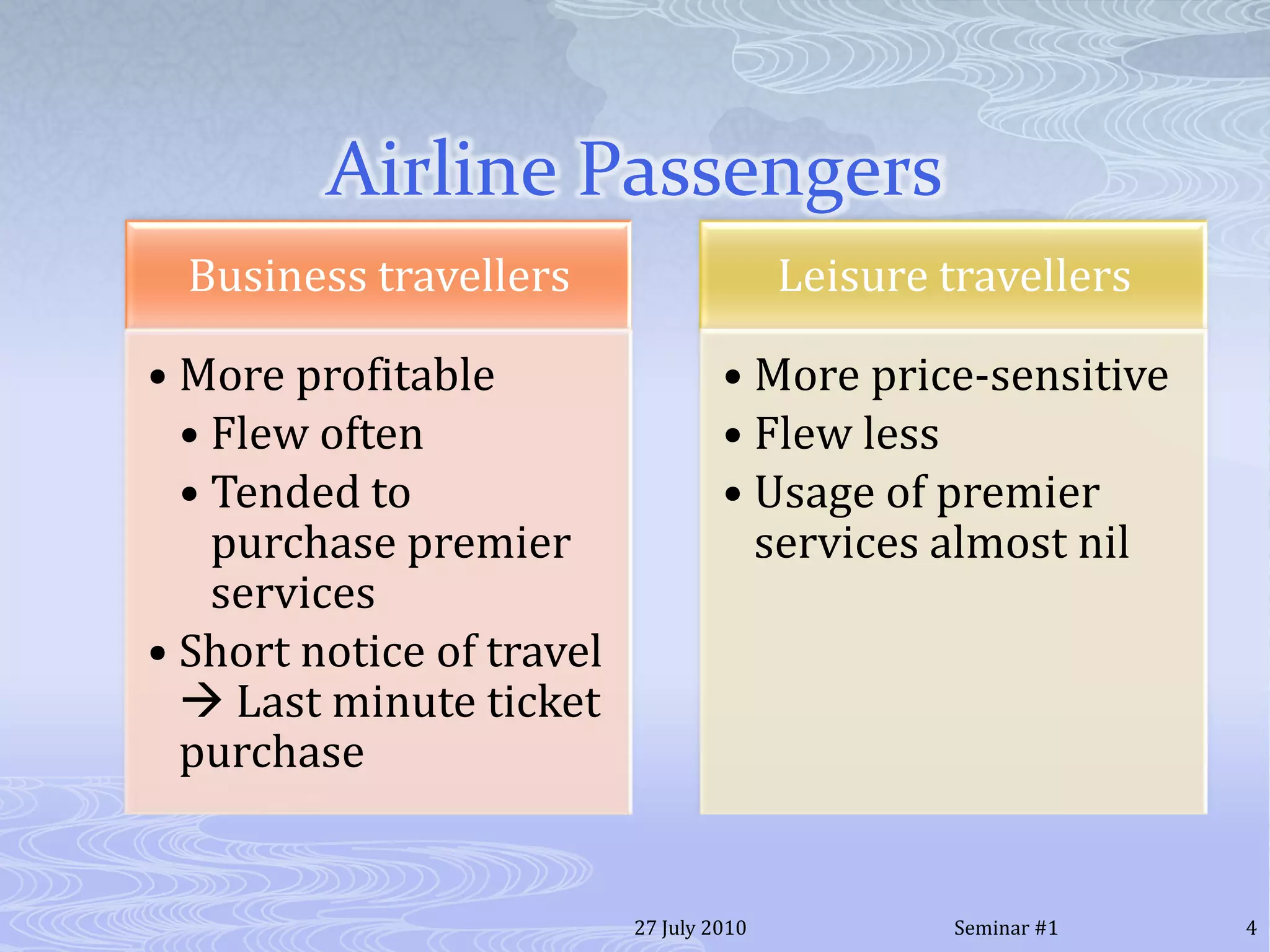 Airline Passengers20 July 20104Seminar #1