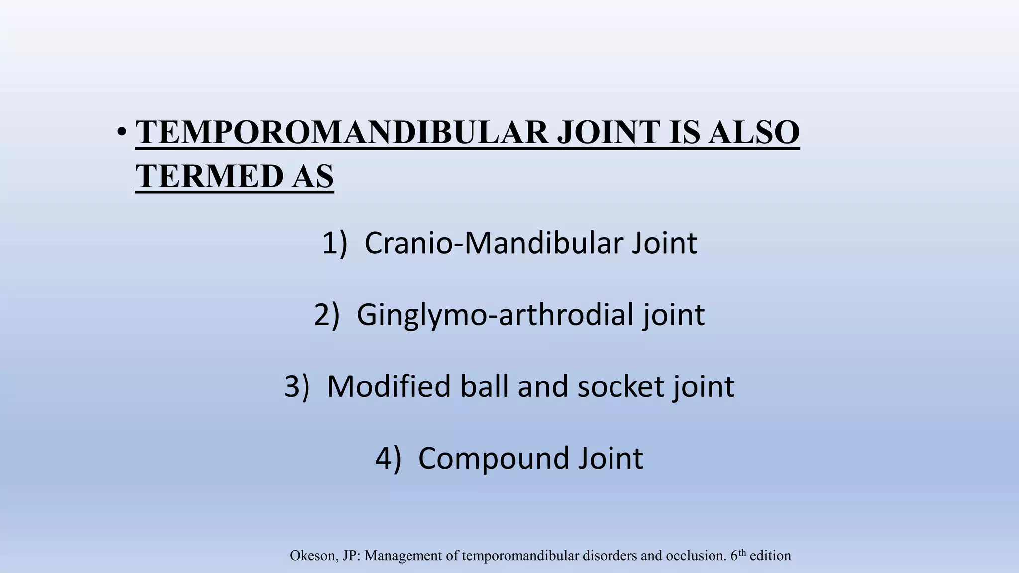 Temporomandibular Joint (Anatomy) | PPTX