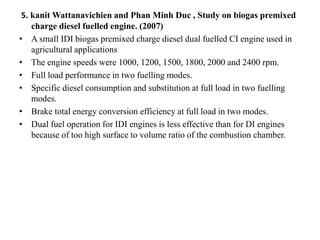 REVIEW OF BIO-GAS DIESEL DUAL FUEL ENGINE | PPTX