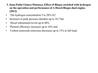 REVIEW OF BIO-GAS DIESEL DUAL FUEL ENGINE | PPTX