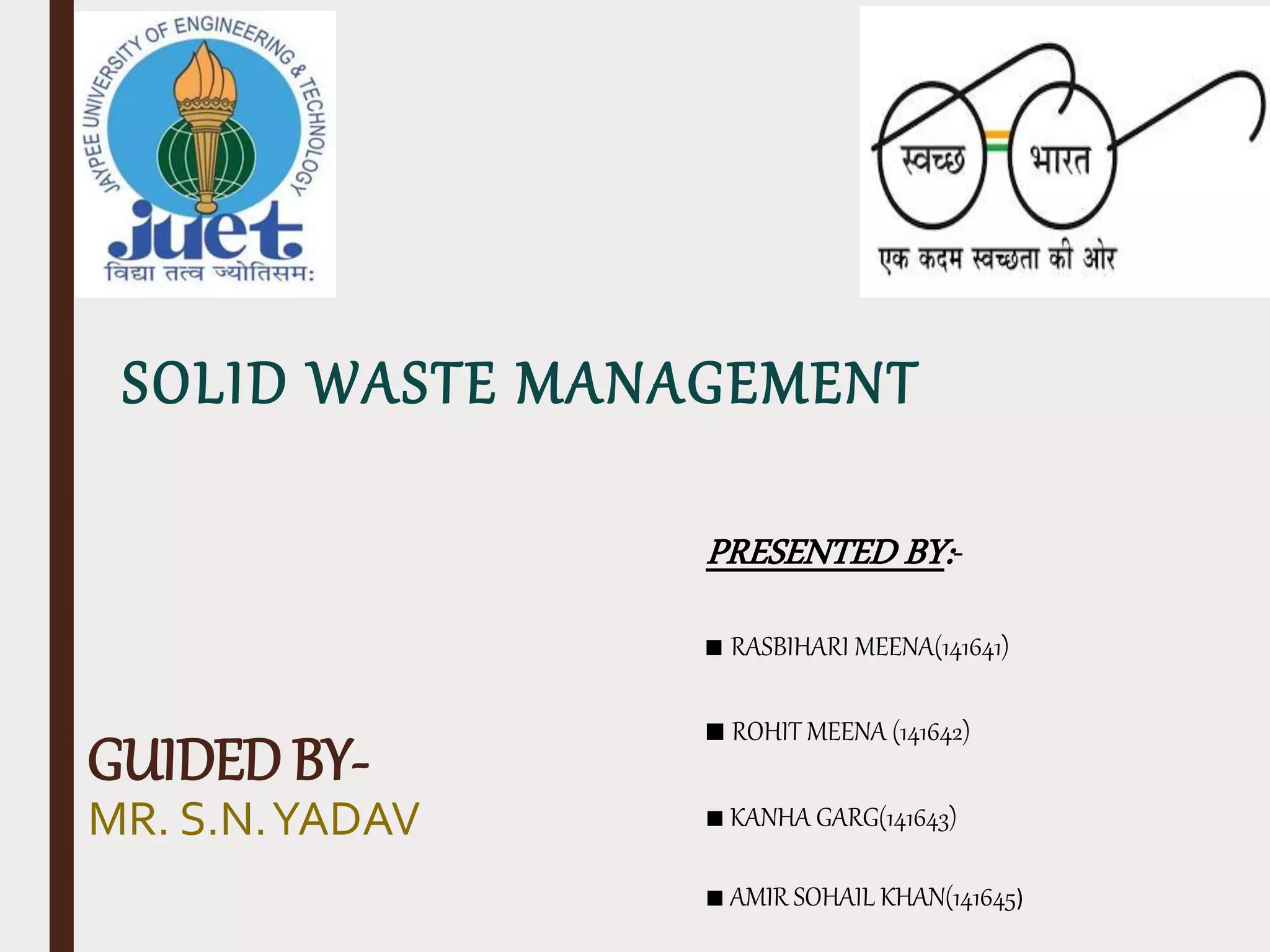 Solid waste disposal methods PPT