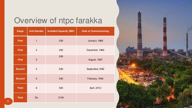 NTPC Farakka oil fired power plant overview diagram 