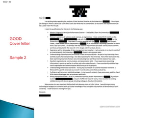 Slide 1.56
GOOD
Cover letter
Sample 2
 
