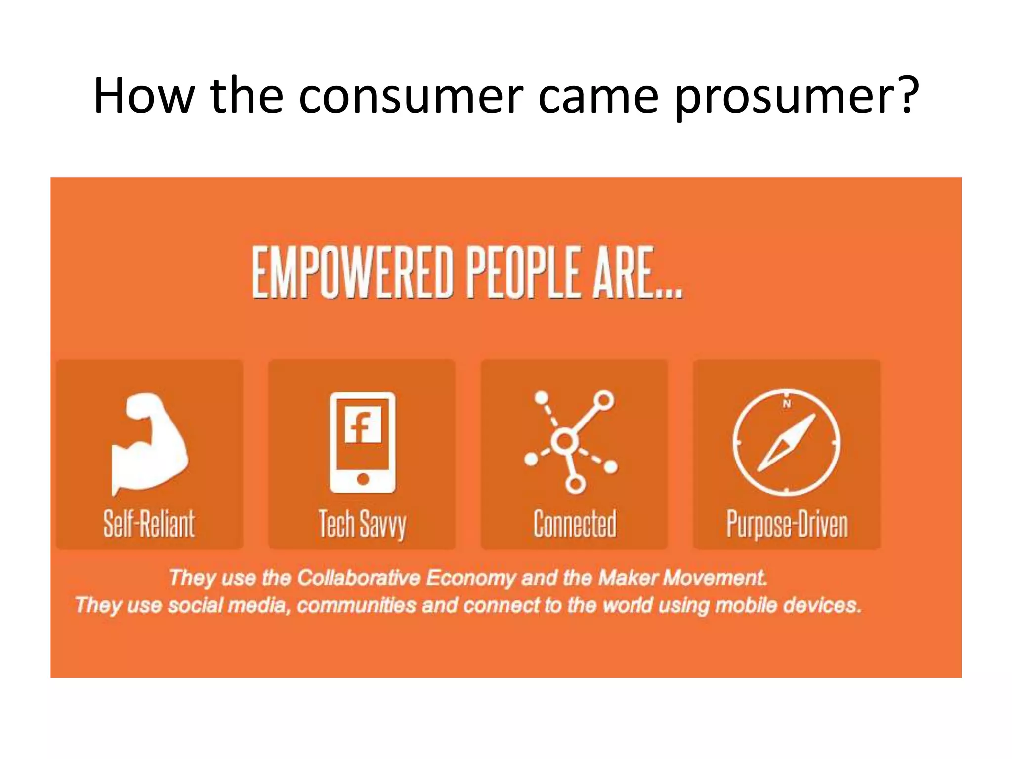 How the consumer came prosumer?
 