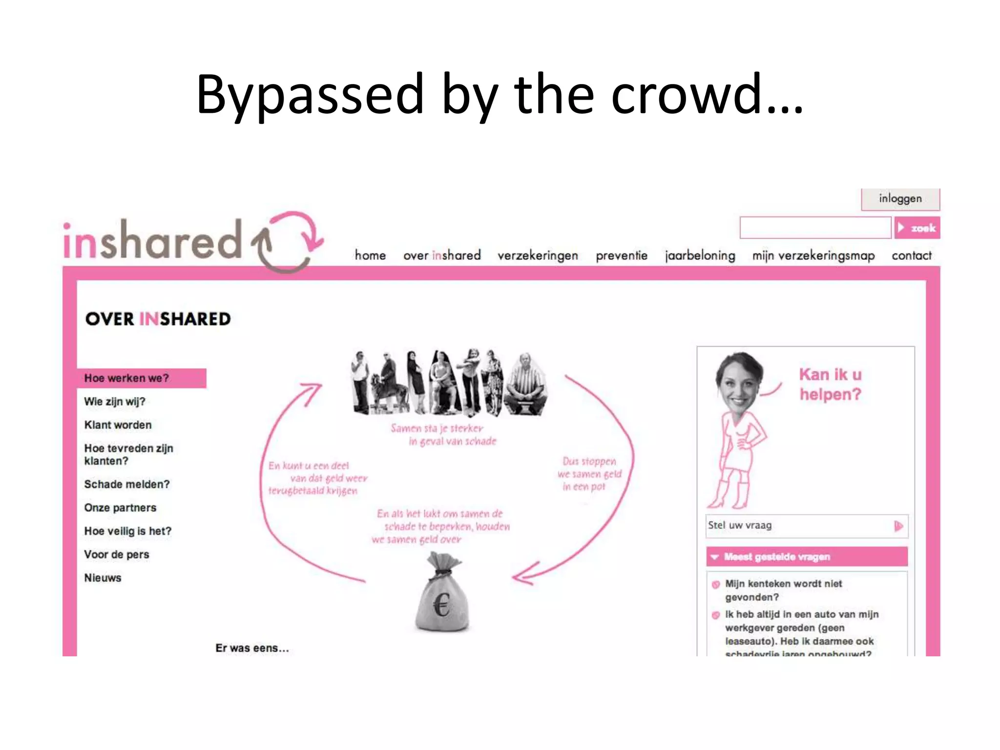 Bypassed by the crowd…
 