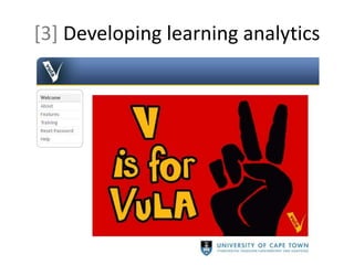 [3] Developing learning analytics
 