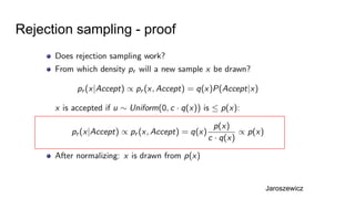 Rejection sampling - proof
Jaroszewicz
 