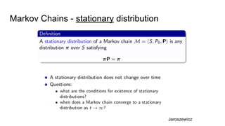 Markov Chains - stationary distribution
Jaroszewicz
 