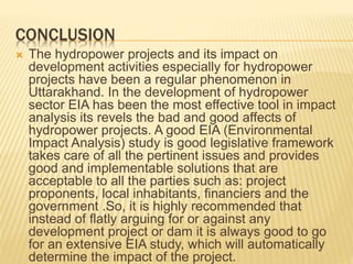 Social and Environmental Impact of hydropower project in Uttarakhand ...
