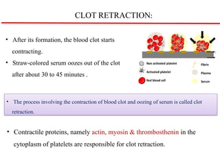 Clot Retraction Process Clotting mechanism and anticoagulant.pptx