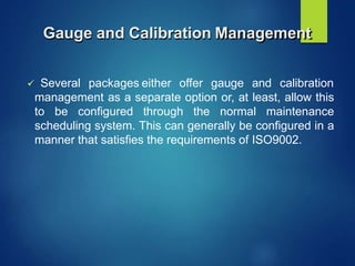 seminar report on computerised maintenance management system (CMMS)