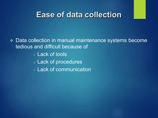 seminar report on computerised maintenance management system (CMMS)