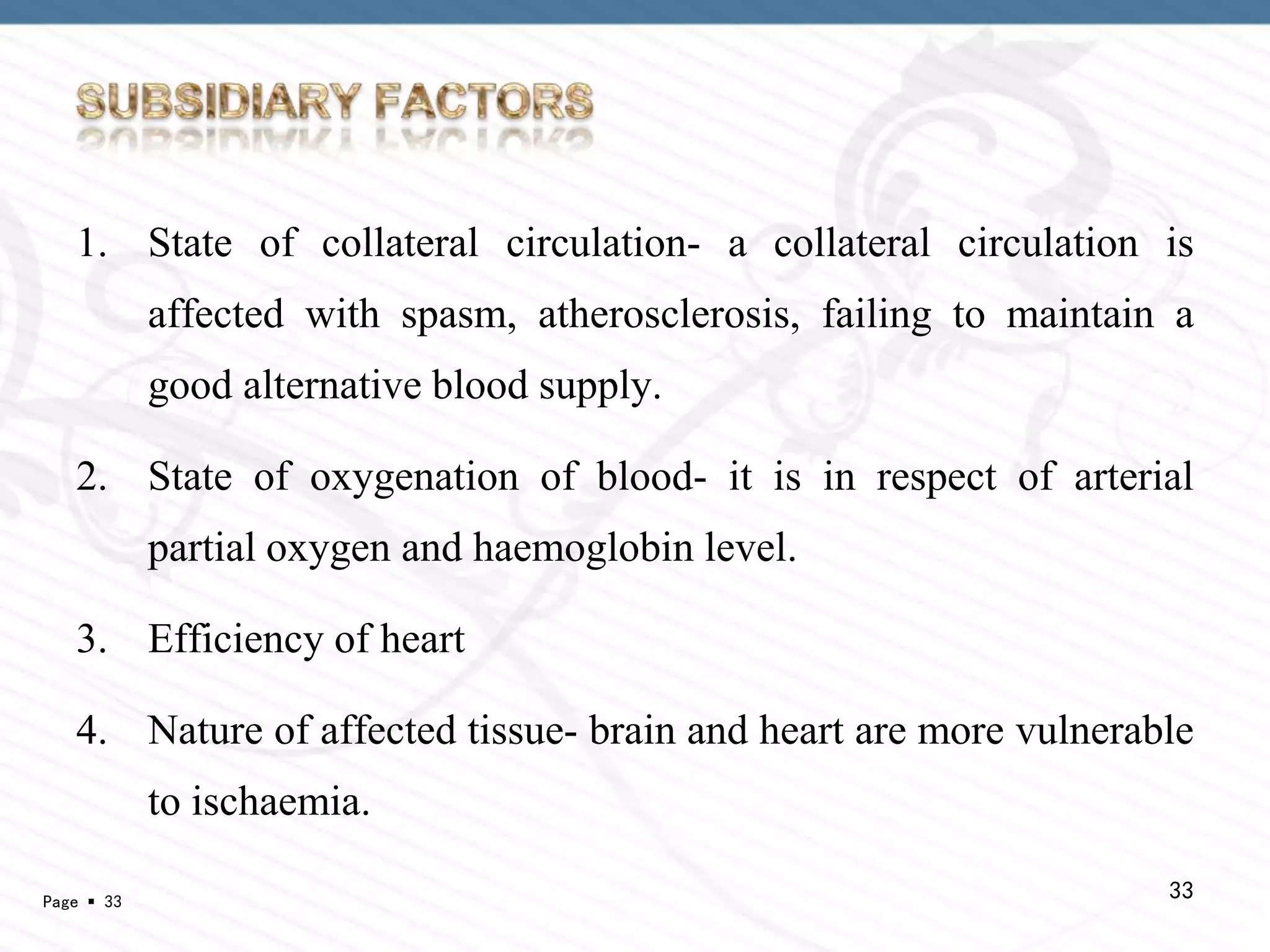 Ischemia and Infarction | PPTX | Blood Disorders | Diseases and Conditions