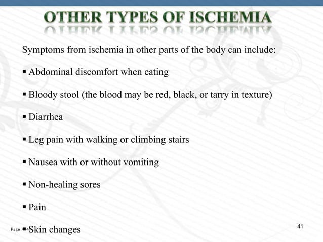 Ischemia and Infarction | PPTX | Blood Disorders | Diseases and Conditions
