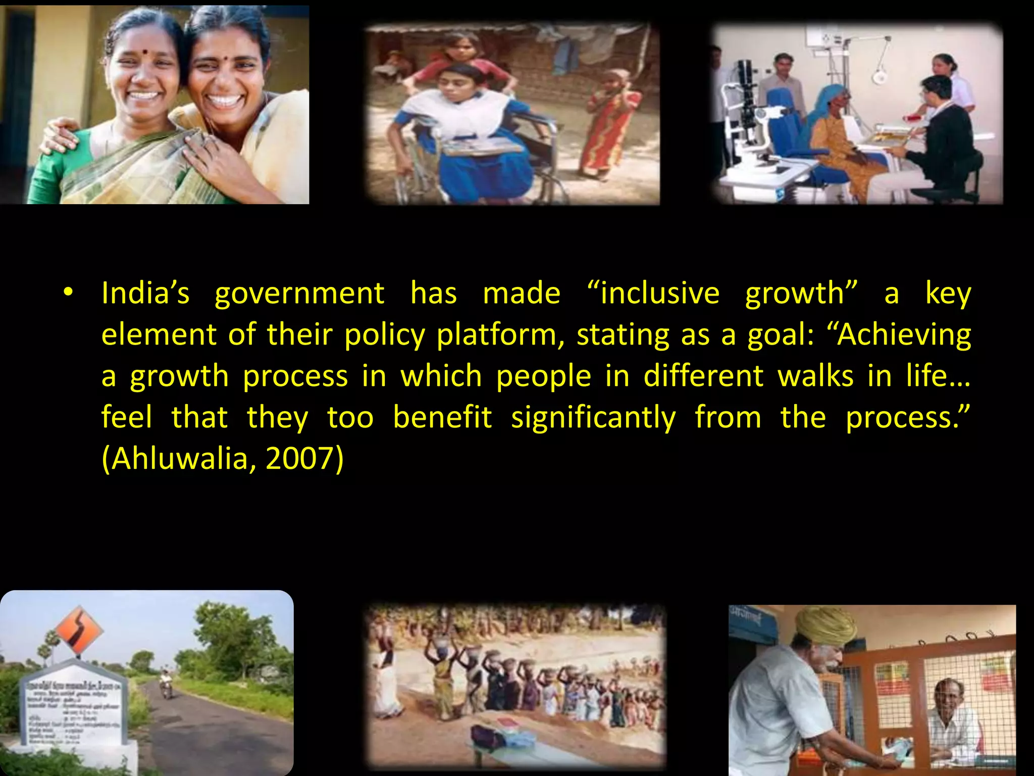 Inclusive growth in India- prospects and challenges | PPTX