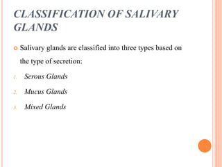 Saliva Types saliva in oral health | PPTX