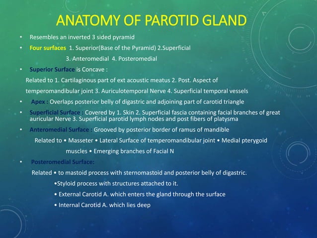 Surgical Anatomy of Salivary Glands and its Applied aspects | PPTX