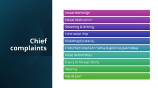 Clinical examination of nose in out patient setup | PPTX